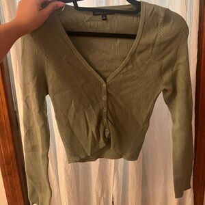 Green Kendall and Kylie Long Sleeve Sweater shirt